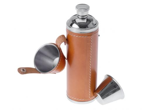 Glacier Stainless Leather Wrapped Flask - 10 fl. oz.